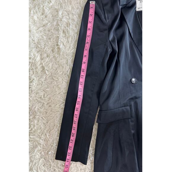 Abercrombie & Fitch Women's Size S Longline 2 Button Satin Blazer Jacket #0558 - Picture 13 of 13